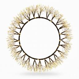 Pegdev Outdoor Christmas Metal Wreath 35cm 900 LED Warm White Festive Decor