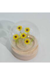 KDMD Floral Glow Garden Dome with 5 Sunflowers & LED Light in Yellow - thumbnail 5