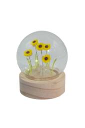 KDMD Floral Glow Garden Dome with 5 Sunflowers & LED Light in Yellow - thumbnail 1