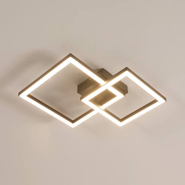 Pheashine Modern Double Ring LED Ceiling Light 36W Sand Black 49x35cm - Size: 49x35 cm - image 1