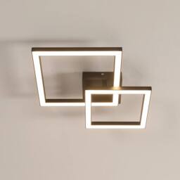 Pheashine Modern Double Ring LED Ceiling Light 36W Sand Black 49x35cm - Size: 49x35 cm - thumbnail 2