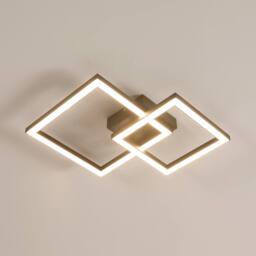 Pheashine Modern Double Ring LED Ceiling Light 36W Sand Black 49x35cm - Size: 49x35 cm - thumbnail 1