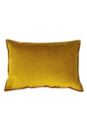 Paoletti Delano Geometric Velvet Cushion in Yellow - Size: 40 cm x 60 cm - thumbnail 2