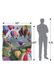 JQ Licensing Royce Mcclure Hot Air Balloon Sky Roads Silky Touch Super Soft Throw Blanket 152 X 127 cm in White - thumbnail 5