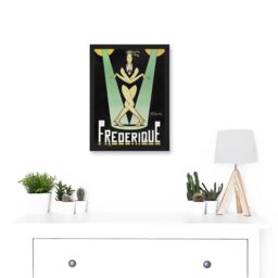 Artery8 Avelot Frederique Music Hall Star Advert Artwork Framed Wall Art Print A4 in Black - thumbnail 2