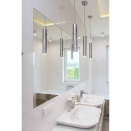 Netlighting Gomera Slim Pendant Ceiling Light Chrome in Silver - thumbnail 4