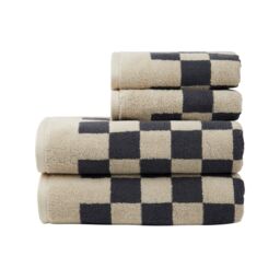 Vinga Elba Cotton Towel Set (Pack of 4) in Grey - thumbnail 1