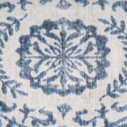 Kukoon Beige Blue Distressed Hallway Runner Rug Non Slip & Washable in Mid Blue - Size: 60 cm x 240 cm - thumbnail 4