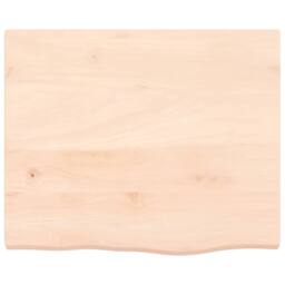 Berkfield Home Wall Shelf 60x50x(2-4) cm Untreated Solid Wood Oak in Natural - thumbnail 3
