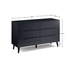 Cheshire Premium Elara 6 Drawer Wide Chest - Anthracite in Grey - thumbnail 9