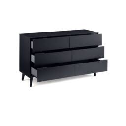 Cheshire Premium Elara 6 Drawer Wide Chest - Anthracite in Grey - thumbnail 2