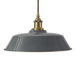 SE Home French Grey Chancery Pendant Light - Antique Brass - Brown Twisted - thumbnail 1