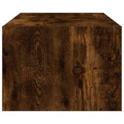 Berkfield Home TV Cabinet with LED Lights Smoked Oak 100X35.5x25 cm in Brown - thumbnail 8