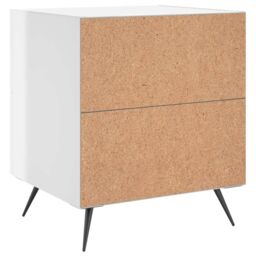 Berkfield Home Bedside Cabinet High Gloss White 40x35x47.5 cm Engineered Wood - thumbnail 6