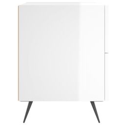 Berkfield Home Bedside Cabinet High Gloss White 40x35x47.5 cm Engineered Wood - thumbnail 5