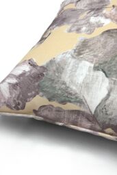 Prestigious Textiles Hanalei Tropical Leaf Printed Pipe Trimmed Cushion in Amber - Size: 43 cm x 43 cm - thumbnail 3