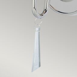 Netlighting Finsbury Park 1 Light Indoor Candle Wall Light Polished Nickel Shade Not Included E14 in Grey - thumbnail 4