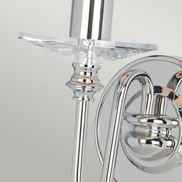 Netlighting Finsbury Park 1 Light Indoor Candle Wall Light Polished Nickel Shade Not Included E14 in Grey - thumbnail 2