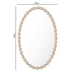Home Garden Direct COMO OVAL WALL MIRROR 70x110 in Gold - thumbnail 7