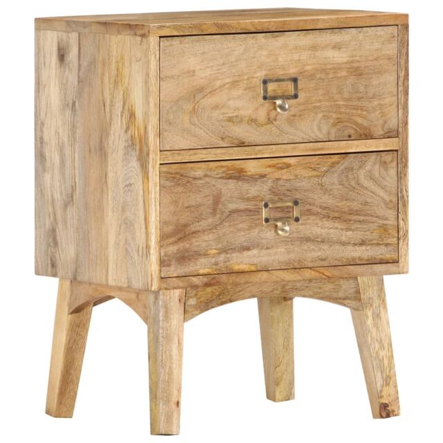 Berkfield Home Bedside Cabinet 40x35x55 cm Solid Mango Wood in Brown - Size: 40 x 35 x 55 cm - image 1