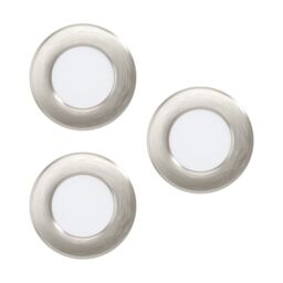 Loops 3 PACK Recessed Ceiling Downlight Satin Nickel Steel 2.7W Built in LED in Metallics - thumbnail 1