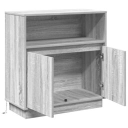 Berkfield Home Sideboard with LED Grey Sonoma 71x34, 5x75 cm Engineered Wood - thumbnail 6