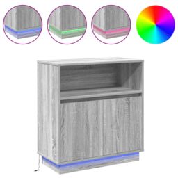 Berkfield Home Sideboard with LED Grey Sonoma 71x34, 5x75 cm Engineered Wood - thumbnail 4
