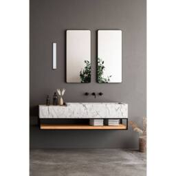 Netlighting Tide 30cm Bathroom Over Mirror Light Matt Black 3000K IP44 - thumbnail 2