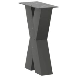 Berkfield Home Coffee Table Legs X-Shaped 2 pcs Anthracite 38x(42-43) cm Steel in Black - thumbnail 4