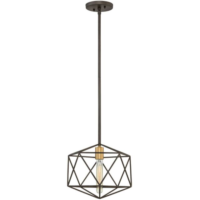 Loops Geometric Gold Pendant Metallic Coloured Lamp Holder Matte Bronze LED E27 100W