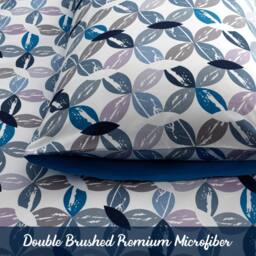 Pamposh Duvet Cover Set Reversible Quilt Covers Bedding Set in Blue - Size: King - thumbnail 7