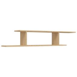 Berkfield Home Wall-Mounted TV Shelf Sonoma Oak 125x18x23 cm Engineered Wood in Light Oak - Size: 125 x 18 x 23 cm - thumbnail 3