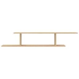Berkfield Home Wall-Mounted TV Shelf Sonoma Oak 125x18x23 cm Engineered Wood in Light Oak - Size: 125 x 18 x 23 cm - thumbnail 5