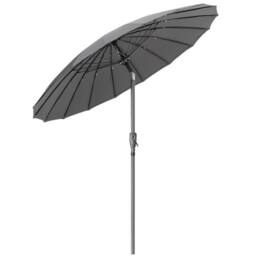 Christow 2m Shanghai Parasol Garden Umbrella Tilting Sunshade UV Resistant in Grey - thumbnail 1