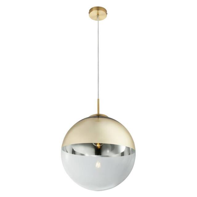 Netlighting Varus 33cm Globe Pendant Gold Colors Transparent Glass Shade 1x E27 - image 1