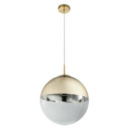Netlighting Varus 33cm Globe Pendant Gold Colors Transparent Glass Shade 1x E27 - thumbnail 2