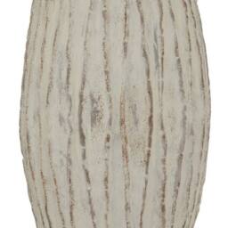 Lemon Pavilion Furniture and Decor Lorenzo Large Fin Vase - Ceramic - L27 x W27 x H49 cm - White - thumbnail 3