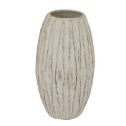 Lemon Pavilion Furniture and Decor Lorenzo Large Fin Vase - Ceramic - L27 x W27 x H49 cm - White - thumbnail 5