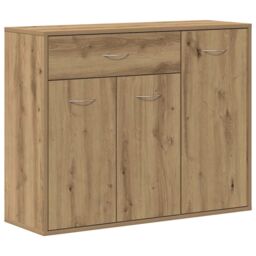 Berkfield Home Sideboard Artisan Oak 88x30x70 cm Engineered Wood in Brown - Size: 88 x 30 x 70 cm - thumbnail 2
