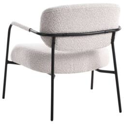 Wyld and Coco Mid Century Low Profile Armchair Light Beige Woven Polyester - thumbnail 5