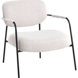 Wyld and Coco Mid Century Low Profile Armchair Light Beige Woven Polyester - thumbnail 2