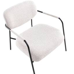 Wyld and Coco Mid Century Low Profile Armchair Light Beige Woven Polyester - thumbnail 6