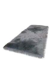 Living and Home Retangular Super Soft Shaggy Area Rug Grey - Size: 60 cm x 90 cm - thumbnail 6