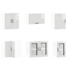 Berkfield Home Elegant 11 Piece Kitchen Cabinet Set Lucca Gloss White Engineered Wood - thumbnail 5