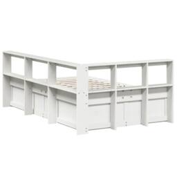 Berkfield Home Bookcase Bed without Mattress White 135x190cm Solid Wood Pine - Size: 135x190 cm - thumbnail 7