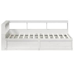 Berkfield Home Bookcase Bed without Mattress White 135x190cm Solid Wood Pine - Size: 135x190 cm - thumbnail 6