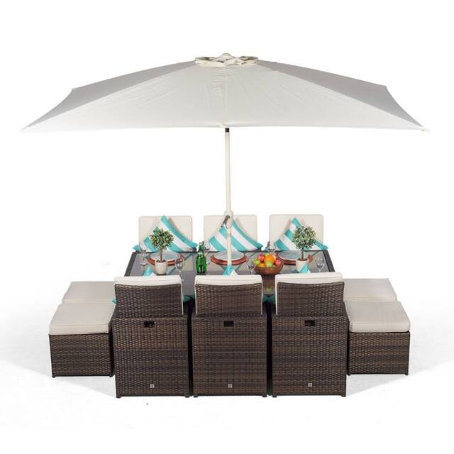 Thats Furniture Giardino 6 Seater Rattan Cube Dining Set in Brown - image 1