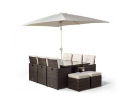Thats Furniture Giardino 6 Seater Rattan Cube Dining Set in Brown - thumbnail 6