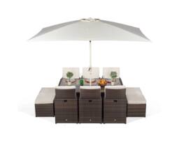 Thats Furniture Giardino 6 Seater Rattan Cube Dining Set in Brown - thumbnail 2