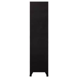 Berkfield Home Locker Cabinet Black 90x40x180 cm Steel - Size: 90 x 40 x 180 cm - thumbnail 4